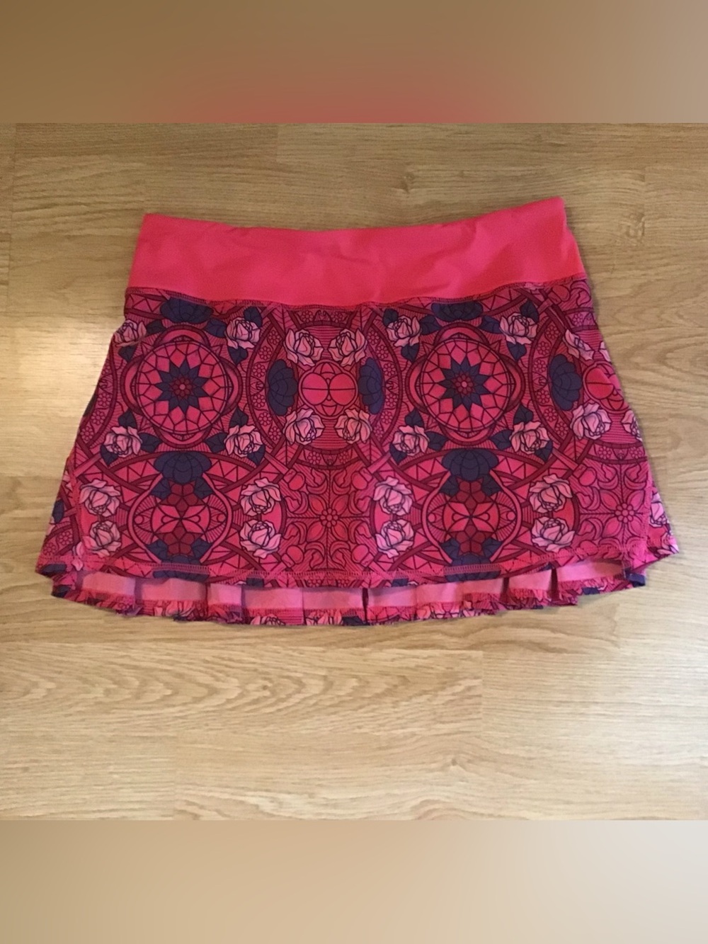 lululemon athletica Pink and Navy Patterned Skirt